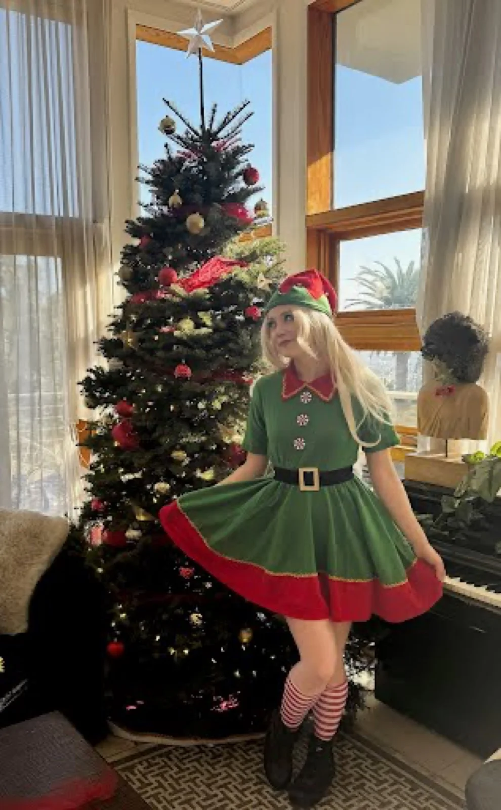 Holiday Elf party character in Jacksonville