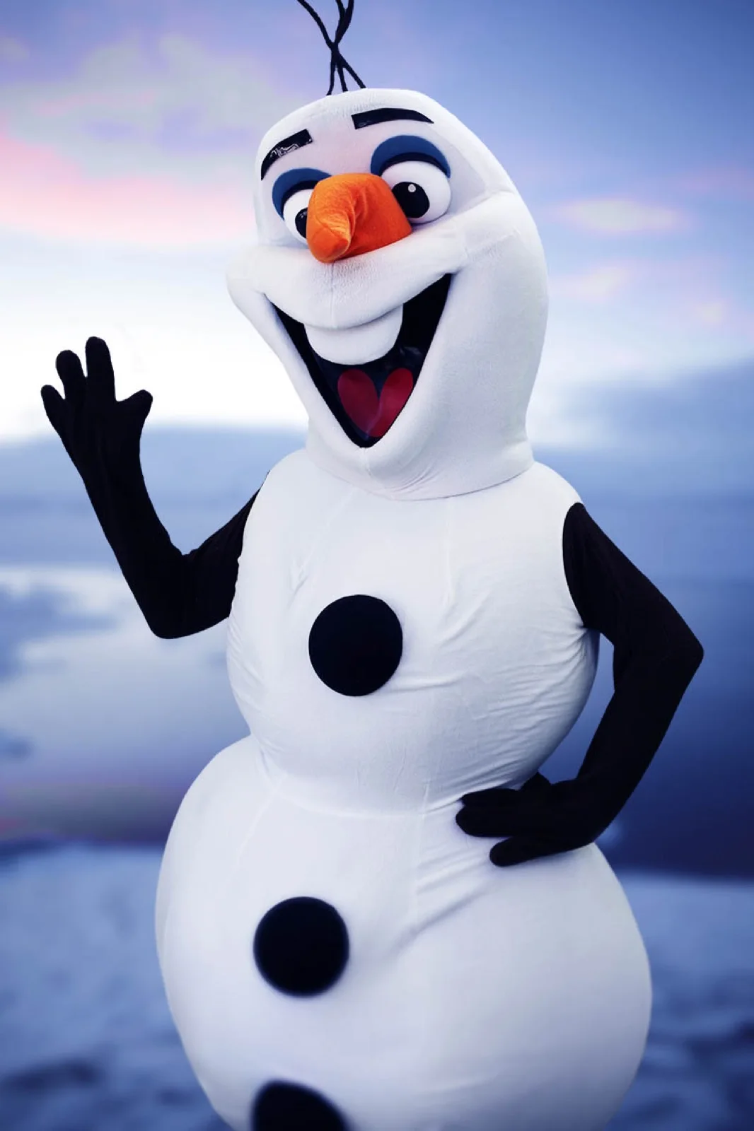 Snowman party character in Jacksonville
