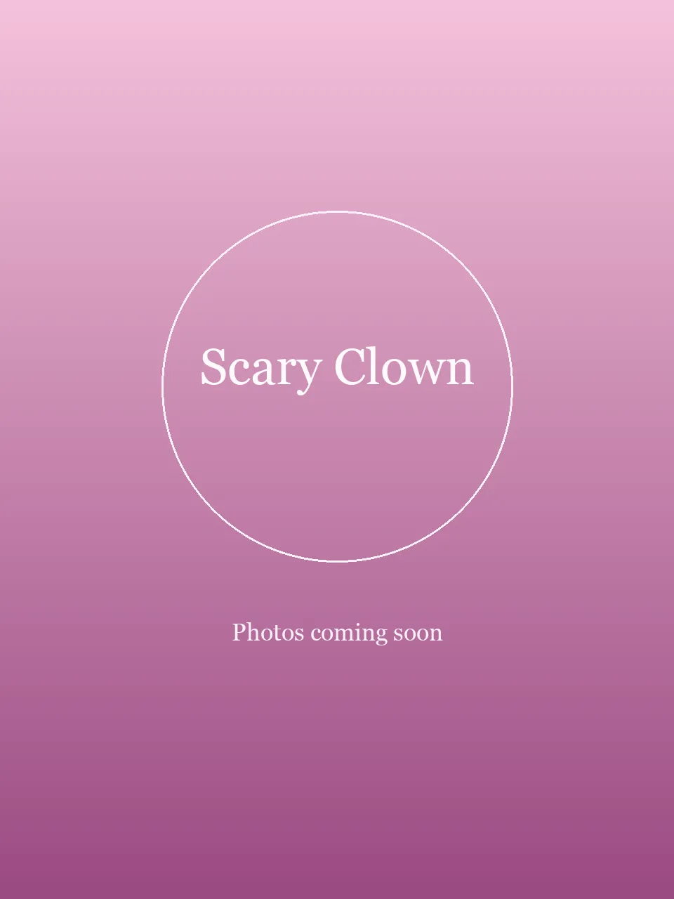Sinister Circus Clown party character in Jacksonville