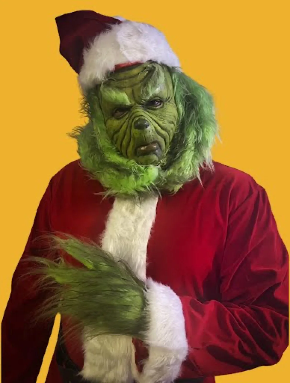 Holiday Grump party character in Jacksonville