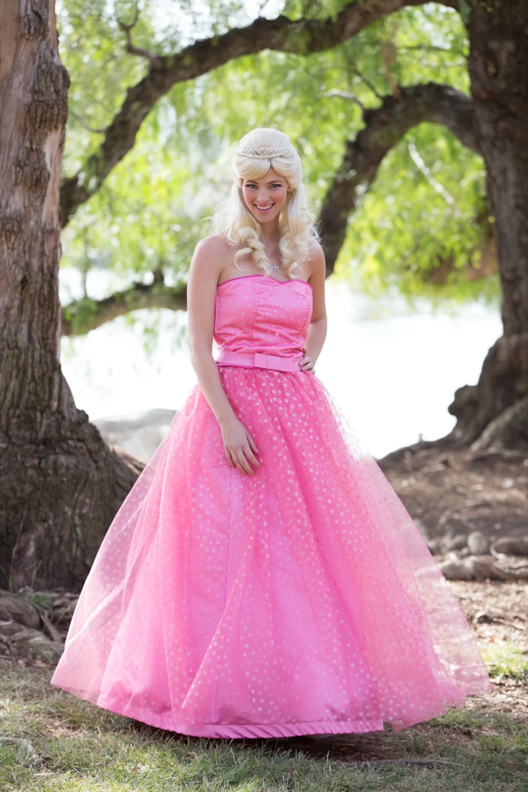 Pink Princess party character in Jacksonville